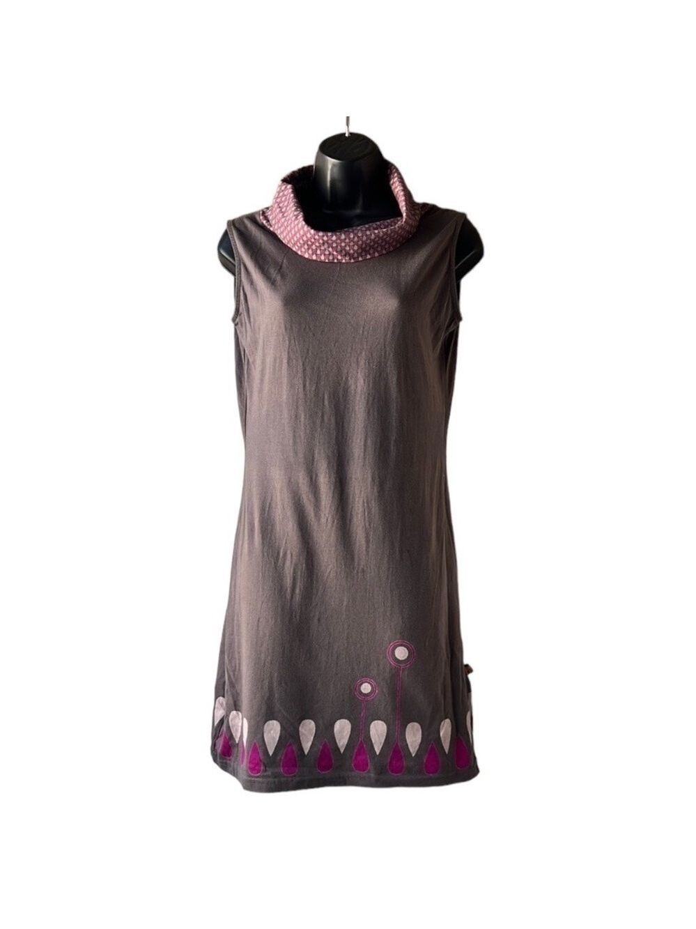 TRANQUILLO Brown NWT Sleeveless Cowl Neck Sheath Dress Size Small